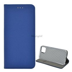   HUSĂ! - Carcasa in picioare, efect piele (FLIP, deschidere laterala, functie suport de masa, model romb) ALBASTRU INCHIS Oppo A73 4G