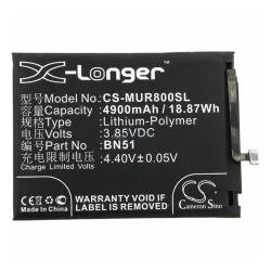   CAMERON SINO Baterie Li-Polimer (3.85V/4900mAh, compatibilă cu Redmi BN51) BLACK Xiaomi Redmi 8, Redmi 8A