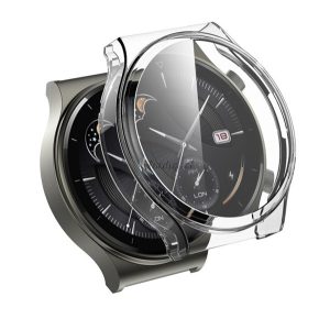 Rama din silicon (rezistenta la impact + protectie ecran) TRANSPARENT Huawei Watch GT 2 Pro