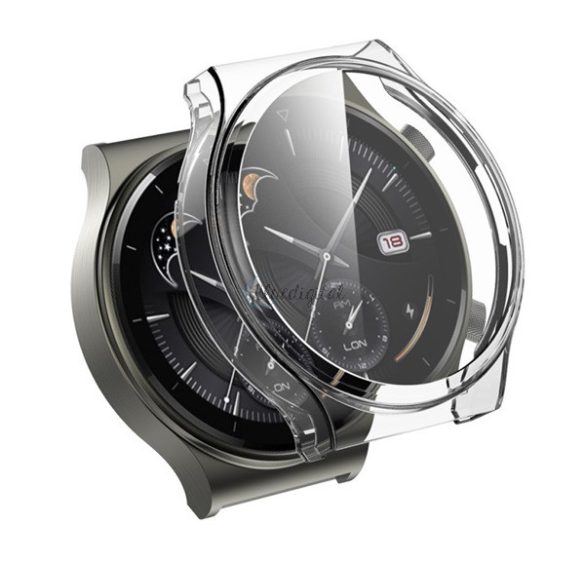 Rama din silicon (rezistenta la impact + protectie ecran) TRANSPARENT Huawei Watch GT 2 Pro