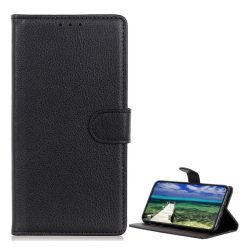  Husă în picioare, efect piele (FLIP, deschidere laterală, funcție de suport pentru desktop, premium) NEGRU Samsung Galaxy A22 4G (SM-A225), Samsung Galaxy M22 (SM-M225F)