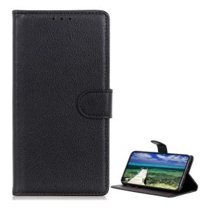 Husă stativă cu efect de piele (FLIP, deschidere laterală, suport desktop, premium) negru Nokia G20, Nokia G10