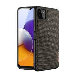   Protectie de telefon din silicon DUX DUCIS FINO (interior din plastic, rezistenta medie la impact, model grila) VERDE INCHIS Samsung Galaxy A22 5G (SM-A226)