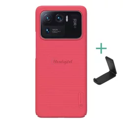   HUSĂ! - Protector de telefon din plastic NILLKIN SUPER FROSTED (cauciucat, suprafata aspra + suport de masa) RED Xiaomi Mi 11 Ultra 5G