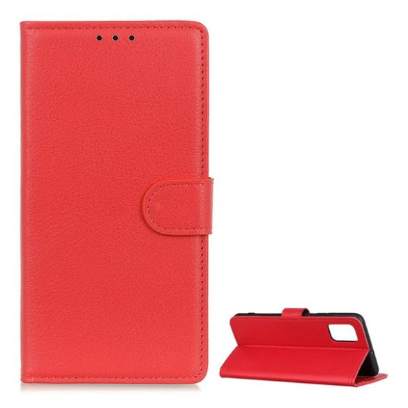 Husă în picioare, efect piele (FLIP, deschidere laterală, funcție de suport pentru desktop, premium) ROȘU Samsung Galaxy A72 4G (SM-A725F), Samsung Galaxy A72 5G (SM-A726F)
