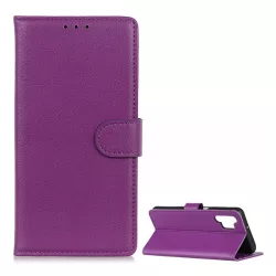   HUSĂ! - Husă în picioare, efect piele (FLIP, deschidere laterală, funcție de suport pentru desktop, premium) PURPLE Samsung Galaxy A32 5G (SM-A326)
