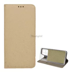   HUSĂ! - Carcasa in picioare, efect piele (FLIP, deschidere laterala, functie suport de masa, model romb) GOLD Xiaomi Mi 11 Ultra 5G