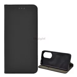   HUSĂ! - Carcasa in picioare, efect piele (FLIP, deschidere laterala, functie suport de masa, model romb) NEGRU Huawei P50