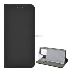   HUSĂ! - Carcasa in picioare, efect piele (FLIP, deschidere laterala, functie suport de masa, model romb) NEGRU Xiaomi Mi 11 Ultra 5G