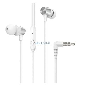 HOCO M79 Căști stereo (mufă de 3,5 mm, microfon, buton de înregistrare, control volum, cablu rezistent la șocuri, 120 cm) ALB