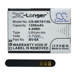   CAMERON SINO Baterie Li-Ion (3.7V/1200mAh, compatibil Nokia BV-6A) BLACK Nokia 2720 Flip, 8110 4G (2018)