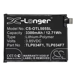   Baterie CAMERON SINO Li-Polymer (3,85V/3300mAh, compatibil Alcatel TLP034F1) NEGRU Alcatel 3L (2019) OT-5034D, Alcatel 3 (2019) OT-5053