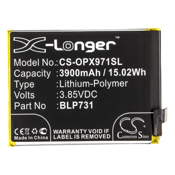 Baterie CAMERON SINO Li-Polymer (3.85V/3900mAh, compatibil cu OPPO BLP731) NEGRU Realme 5 Pro