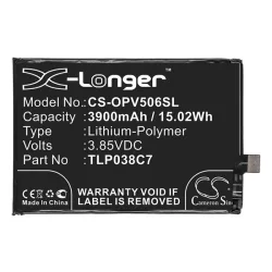   Baterie CAMERON SINO Li-Polymer (3.85V/3900mAh, compatibil cu Alcatel TLP038C7) NEGRU Alcatel 5V (OT-5060D)