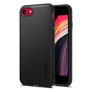 Protector de telefon din plastic SPIGEN THIN FIT (mat, ultra-subțire, protecție pentru cameră) NEGRU Apple iPhone 8 4.7, Apple iPhone SE 2 (2020), Apple iPhone 7 4.7, Apple iPhone SE 3 (2022)
