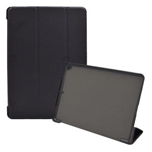 Husă stativă, efect piele (FLIP activ, deschidere laterală, funcție suport birou TRIFOLD) negru Apple IPAD 10.2 (2019), Apple IPAD 10.2 (2020), Apple IPAD 10.2 (2021)