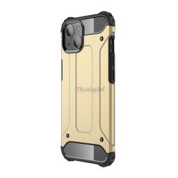  HUSĂ! - Protector de telefon din plastic Defender (rezistenta medie la impact, colt cu perna de aer, interior din silicon, efect metalic) GOLD Apple iPhone 13 mini