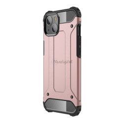   HUSĂ! - Protector de telefon din plastic Defender (rezistenta medie la impact, colt cu perna de aer, interior din silicon, efect metalic) ROSE GOLD Apple iPhone 13 mini