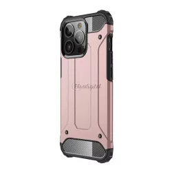   HUSĂ! - Protector de telefon din plastic Defender (rezistenta la impact mediu, colt cu perna de aer, interior din silicon, efect metalic) ROSE GOLD Apple iPhone 13 Pro