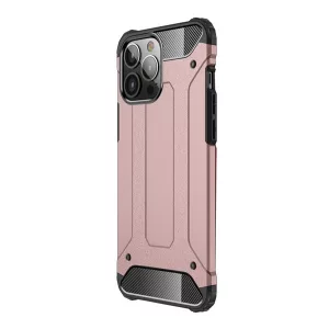 HUSĂ! - Protecție din plastic pentru telefon Defender (rezistență medie la impact, toc cu bule, interior din silicon, efect metalic) BRONZ Apple iPhone 13 Pro Max