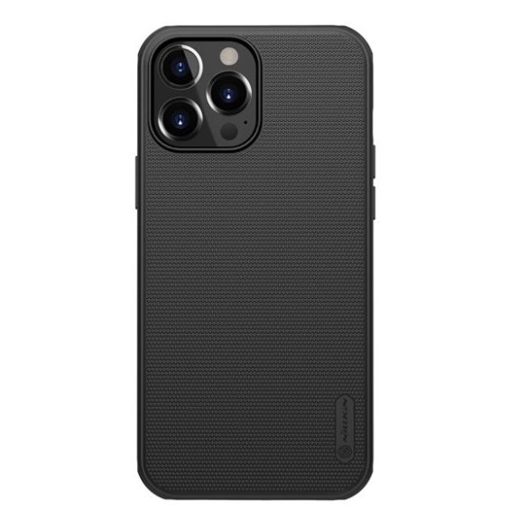 Protector de telefon din plastic NILLKIN SUPER FROSTED PRO (rezistent mediu la impact, cauciucat, suprafață rugoasă) NEGRU Apple iPhone 13 Pro Max