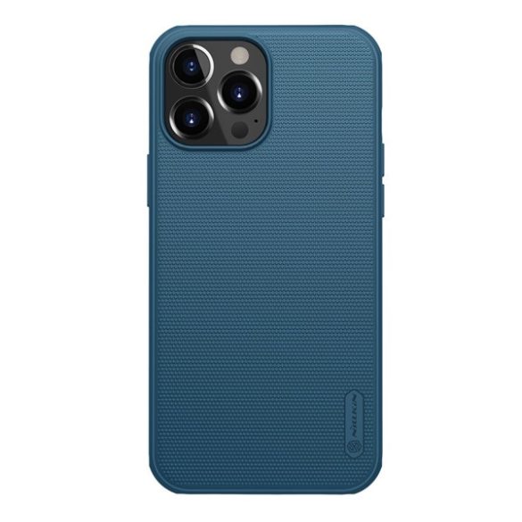 NILLKIN SUPER FROSTED PRO MAGNETIC plastic protecțiede telefon (rezistent la impact mediu, cauciucat, Magsafe fixat) CUTTING albastruApple iPhone 13 Pro Max