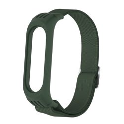   Curea de schimb (dimensiune personalizată, material textil) VERDE ÎNCHIS Xiaomi MI Band 3, Xiaomi MI Band 4, Xiaomi Mi Band 5, Xiaomi Mi Band 6
