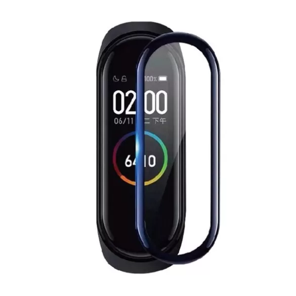 Ecran de afișare protecțiede sticlă (3D Husă complet, 0,3 mm, 9H) negru Xiaomi Mi Band 6