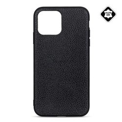   HUSĂ! - Protector de telefon din silicon (acoperire din piele naturala) NEGRU Apple iPhone 13 Pro