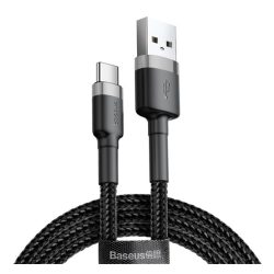   BASEUS CAFULE cablu de date (USB - Type-C, 40W, încărcător rapid PD 3.0, 100cm, șiret) GREY/negru