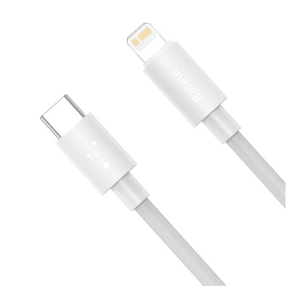 Cablu de date BASEUS WISDOM 2buc (Tip-C - fulger, 20W, încărcător rapid PD, 150cm ALB