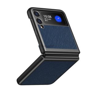 HUSĂ! - Protecție din plastic pentru telefon (model textil) ALBASTRU ÎNCHIS Samsung Galaxy Z Flip3 5G (SM-F711)