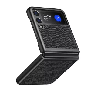 HUSĂ! - Protecție din plastic pentru telefon (model textil) negru Samsung Galaxy Z Flip3 5G (SM-F711)