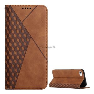 HUSĂ! - Carcasa in picioare, efect piele (FLIP, deschidere laterala, functie suport pentru masa, model 3D romb, premium) MARO Apple iPhone 6 4.7