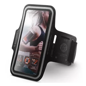 HUSĂ! - Carcasa SPIGEN A700 in picioare (universala, SPORT, bratara, elastic, suport cheie, dimensiune 6.9") NEGRU