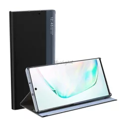   HUSĂ! - Carcasa in picioare, efect textil (FLIP activ, deschidere laterala, functie suport de masa, husa Smart View) NEGRU Xiaomi Redmi Note 9T 5G