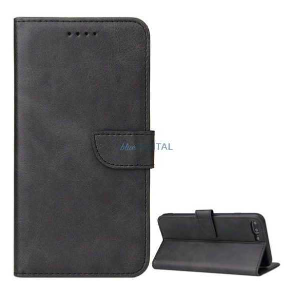 Carcasă Standing, efect piele (FLIP, deschidere laterală, Desktop, Premium) BLACK Apple iPhone 7 Plus 5.5, iPhone 8 Plus 5.5
