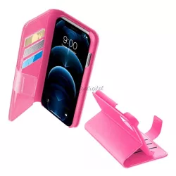   HUSĂ! - Husă CELLULARLINE BOOK AGENDA în picioare, efect piele (FLIP, deschidere laterală, funcție de suport pentru birou, protecție RFID) ROZ Apple iPhone 12 Pro Max