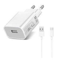   XIAOMI MDY-09-EW încărcător de rețea priză USB (10W, încărcător rapid + cablu Type-C) ALB