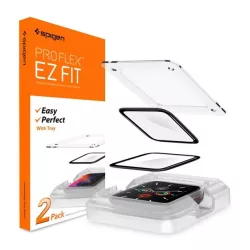   SPIGEN EZ FIT sticlă de protecție pentru ecran 2 buc (2,5D, 0,2 mm, ultra-subțire, 9H) NEGRU Apple Watch Series 4 44mm, Apple Watch Series 5 44mm, Apple Watch Series 6 44mm, Apple Watch Series SE 44mm