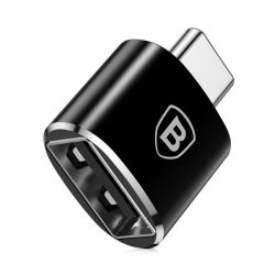   Adaptor BASEUS (mufă USB - Type-C, conexiune USB/Pendrive, OTG) NEGRU