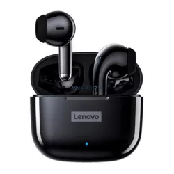   Căști bluetooth LENOVO LP40 STEREO (v5.1, TWS, microfon, filtru de zgomot + carcasă de încărcare) NEGRU
