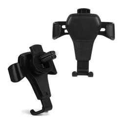   Suport auto (pentru ventilație, gravitate, acoperire cu efect piele, dimensiune 4,7-6") NEGRU Xiaomi Redmi Note 13 4G, Asus ROG Phone 8 Pro, Oppo A79 5G