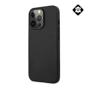 CG MOBILE AMG SIGNATURE LEATHER IMPRIMAT LA LA cald protector pentru telefon din plastic (acoperire din piele naturală) NEGRU Apple iPhone 13 Pro