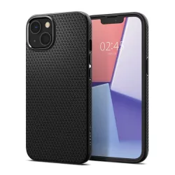   HUSĂ! - Protectie de telefon din silicon SPIGEN LIQUID AIR (rezistenta medie la impact, colt cu perna de aer, model romb) NEGRU Apple iPhone 13