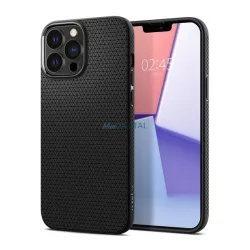   HUSĂ! - Protectie de telefon din silicon SPIGEN LIQUID AIR (rezistenta medie la impact, colt cu perna de aer, model romb) NEGRU Apple iPhone 13 Pro