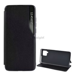   Husă în picioare, efect de piele ecologică (FLIP activ, deschidere laterală, funcție de suport pentru desktop, afișare număr de telefon, fereastră de vizualizare) NEGRU Samsung Galaxy A42 5G (SM-A425F)