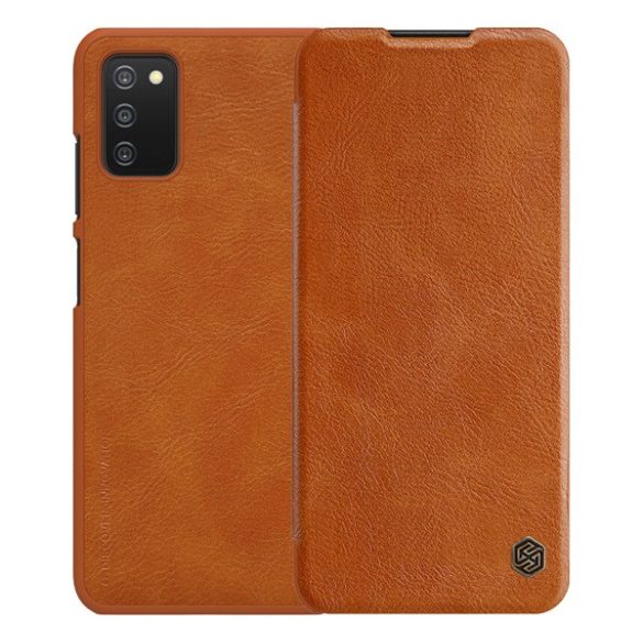 Husă NILLKIN QIN în picioare, efect piele (FLIP, deschidere laterală, suport card bancar) MARO Samsung Galaxy A03s (SM-A037F)