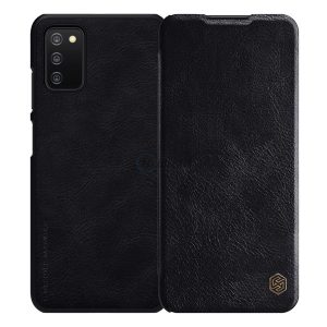 Husă NILLKIN QIN în picioare, efect piele (FLIP, deschidere laterală, suport card bancar) NEGRU Samsung Galaxy A03s (SM-A037F)