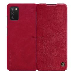   Husă NILLKIN QIN în picioare, efect piele (FLIP, deschidere laterală, suport card bancar) ROȘU Samsung Galaxy A03s (SM-A037F)